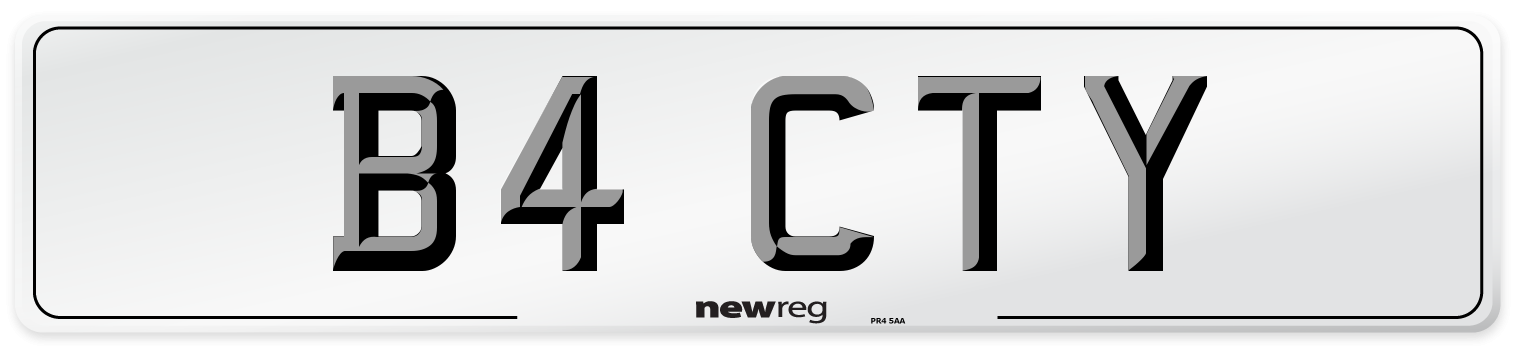 B4 CTY Number Plate from New Reg